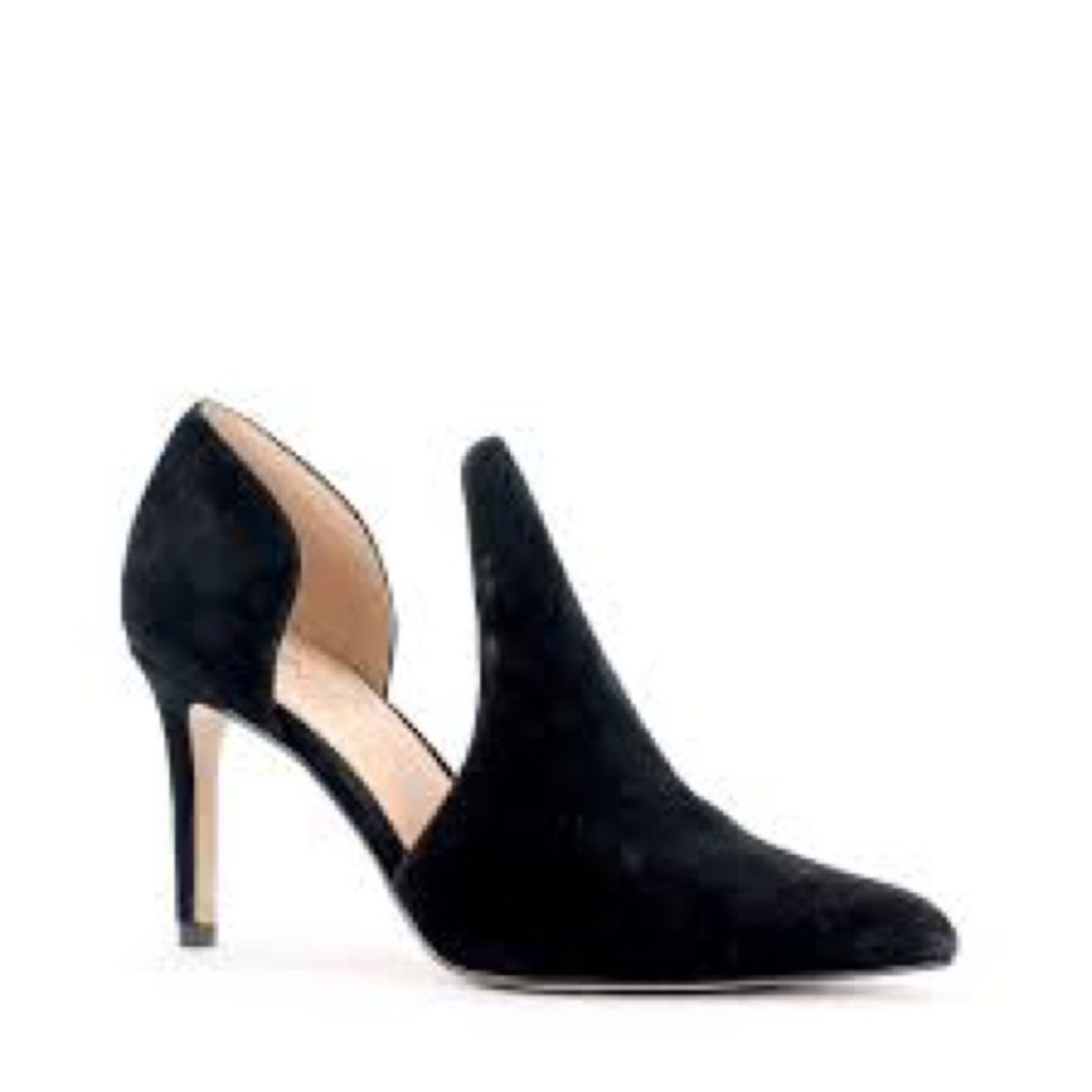 Ann Taylor Black Suede Heels